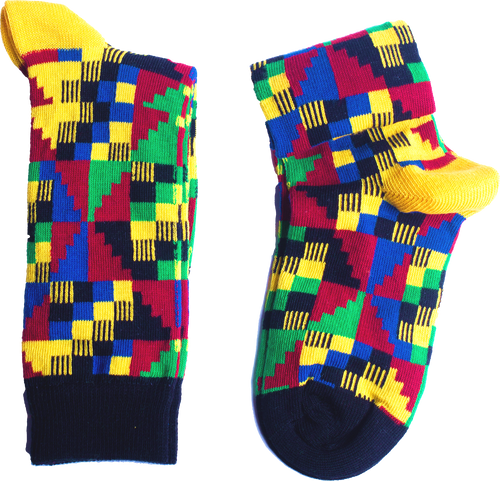 Dumsor Kids Socks African Kente