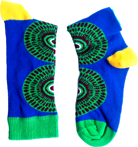 No Wahala Kids Socks African Wax Print Ankara