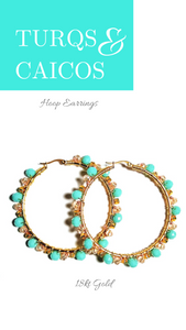 Turqs and Caicos Hoop Earrings